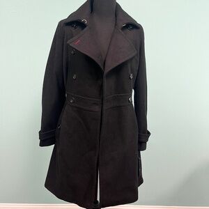 Tommy Hilfiger double button coat in black size xxs
